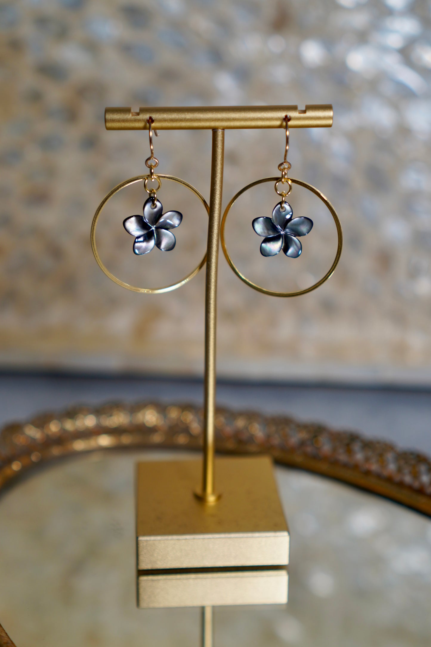 Dark Plumeria Earrings | Aloha Pua Collection