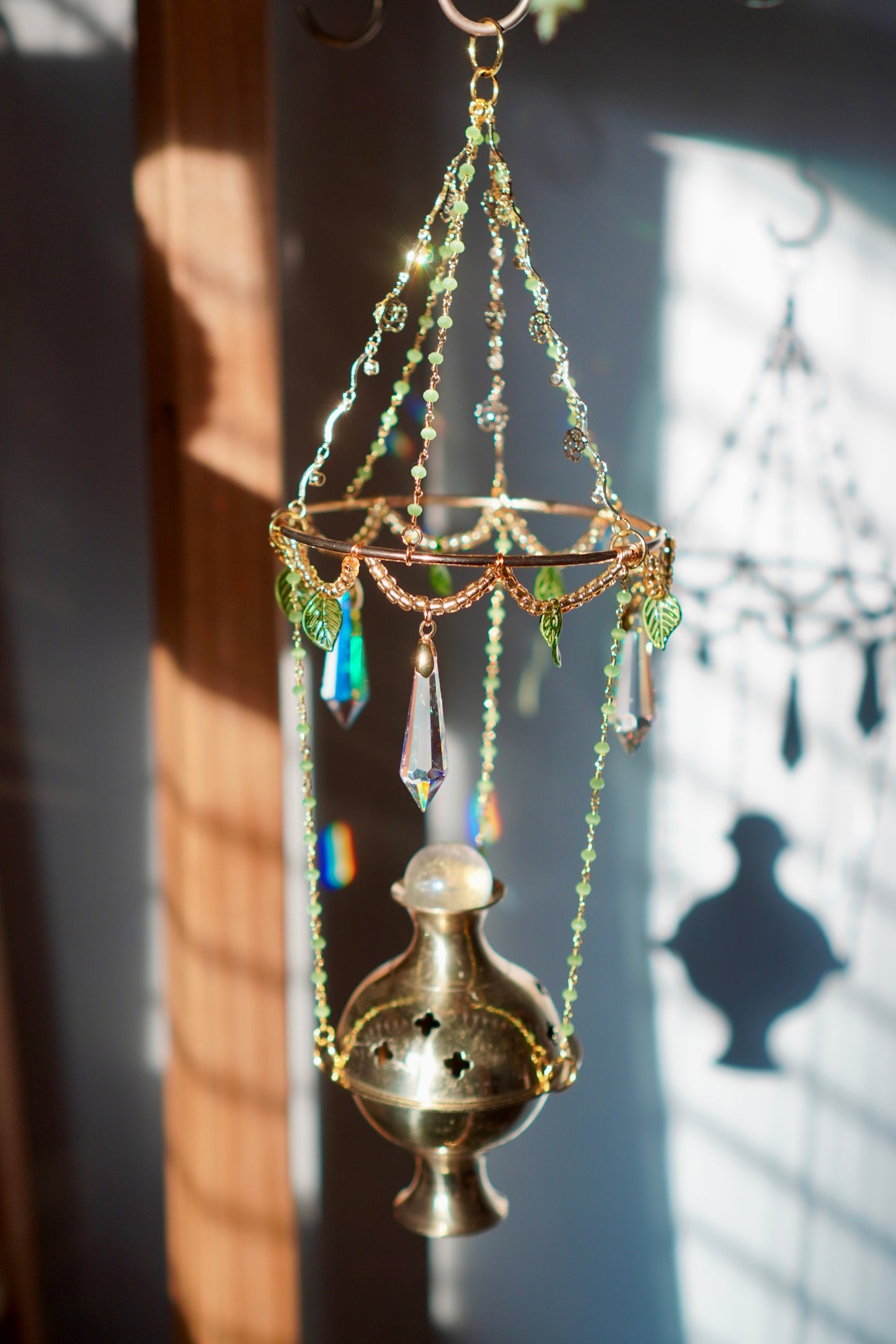 Prehnite Botanical Sun Catcher Burner