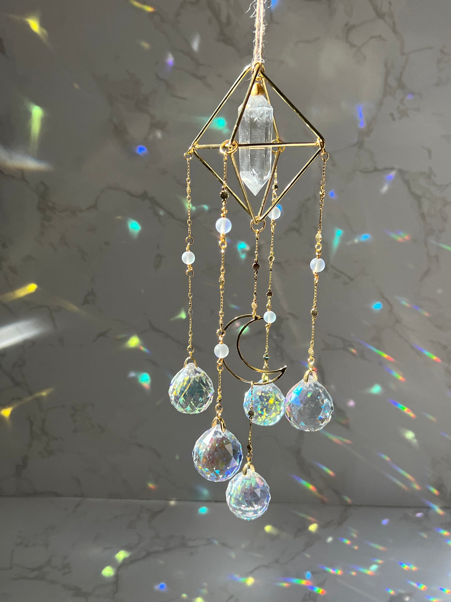 Clear Quartz Galaxy Sun Catcher