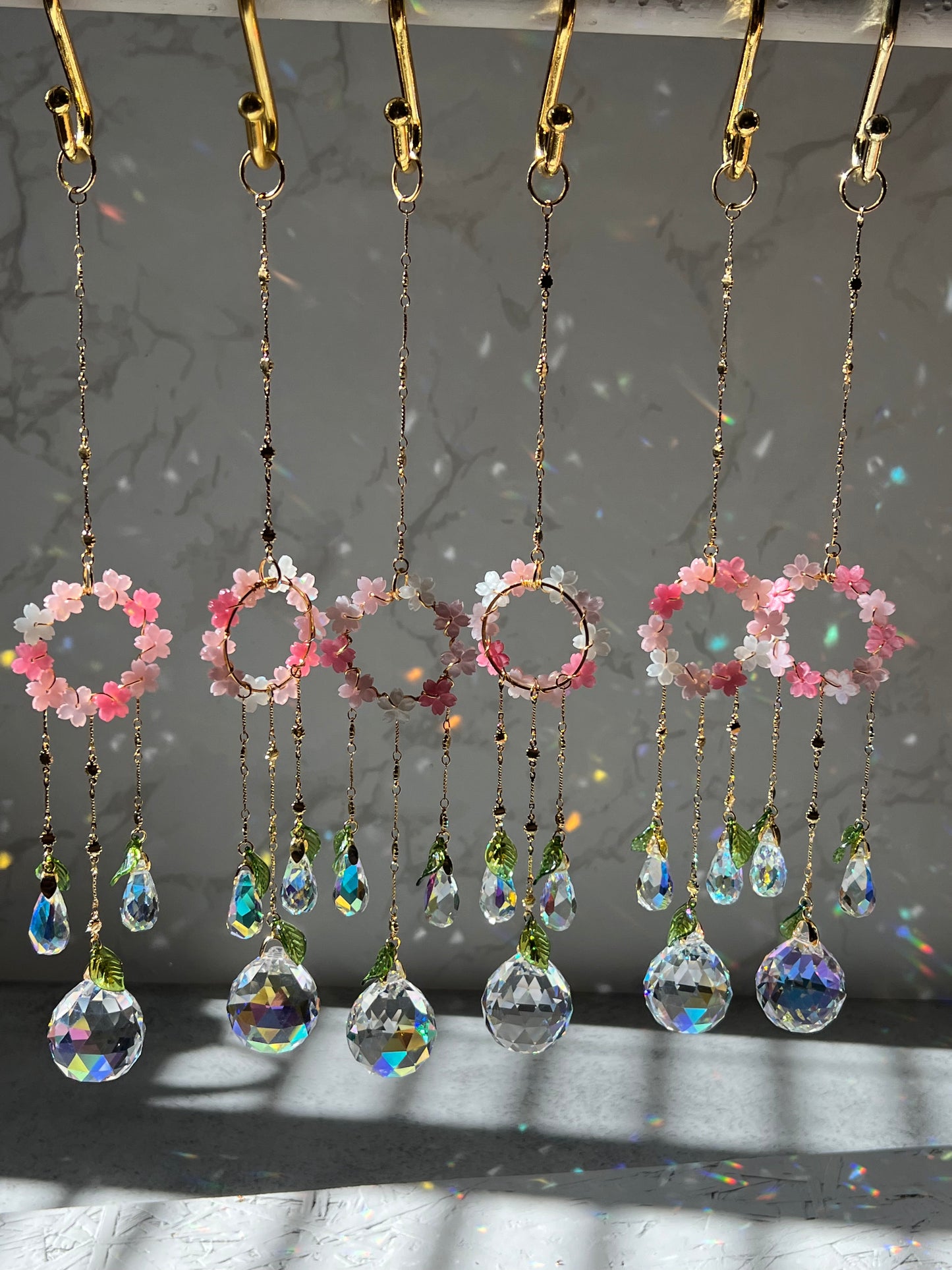 Cherry Blossom Car Sun Catcher - Pink