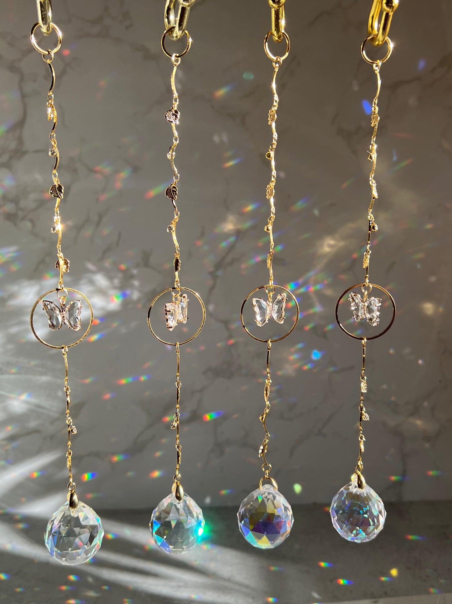 Clear Crystal Butterfly Car Sun Catcher