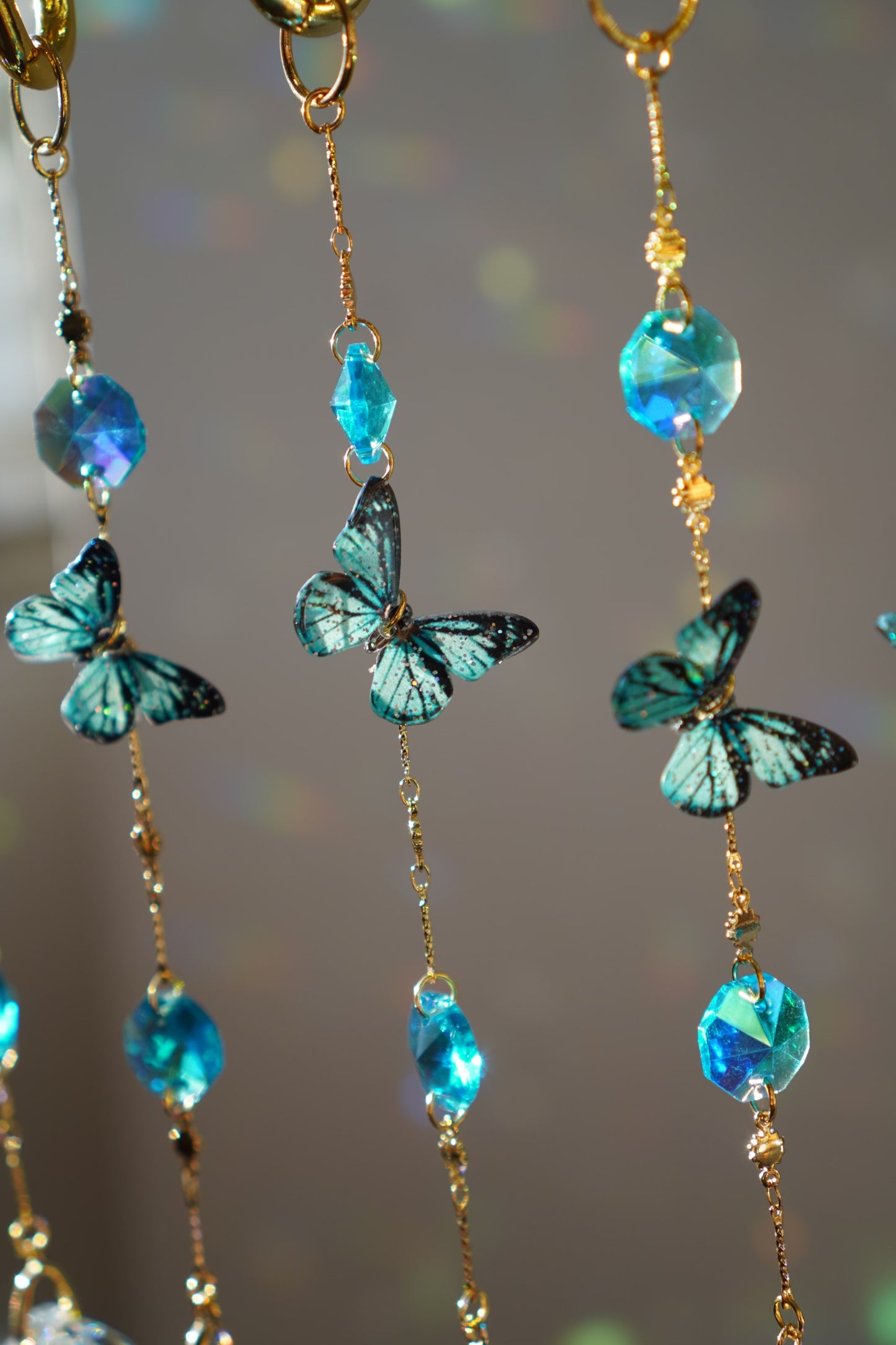 blue butterfly car sun catcher