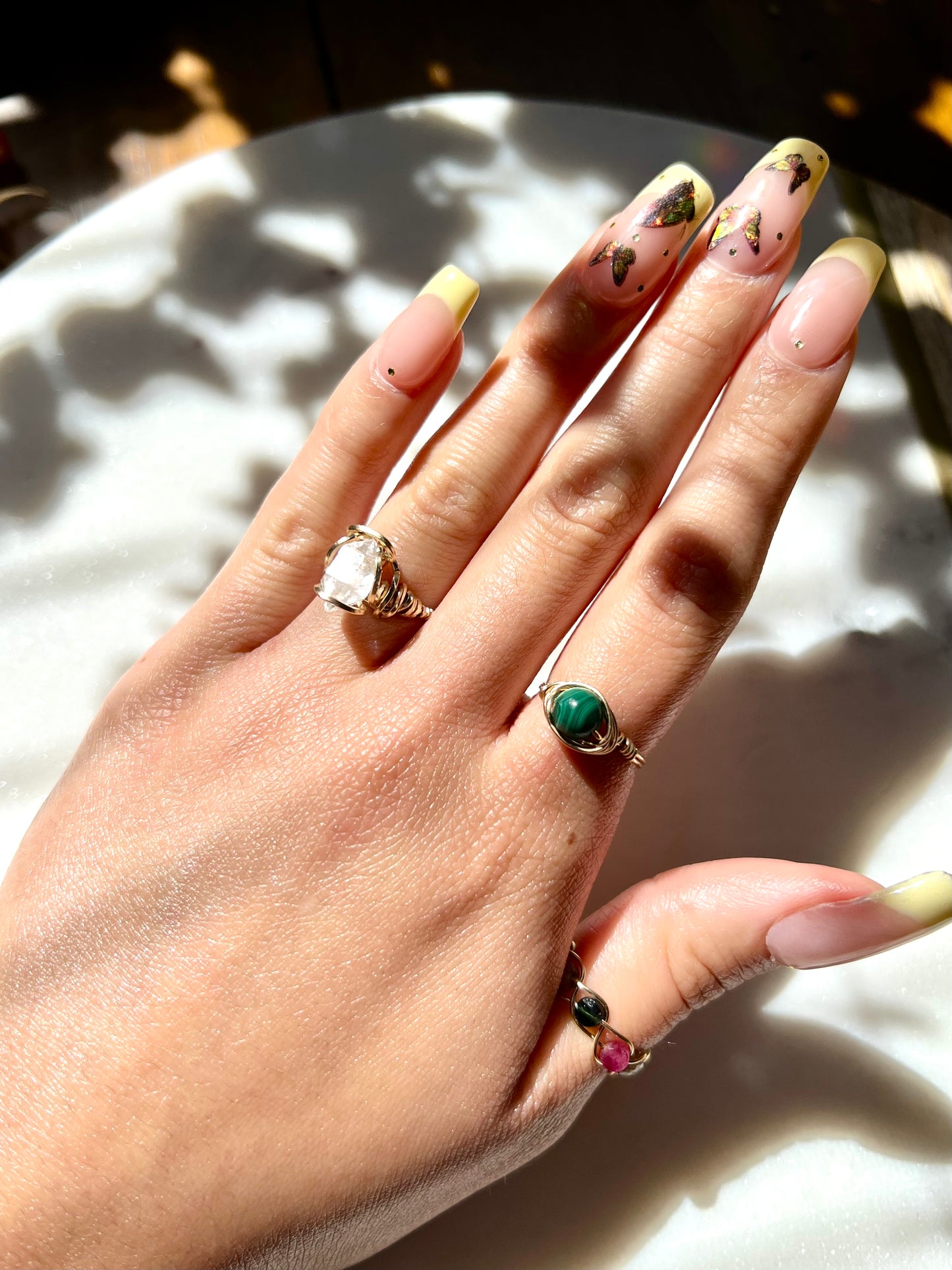 malachite ring
