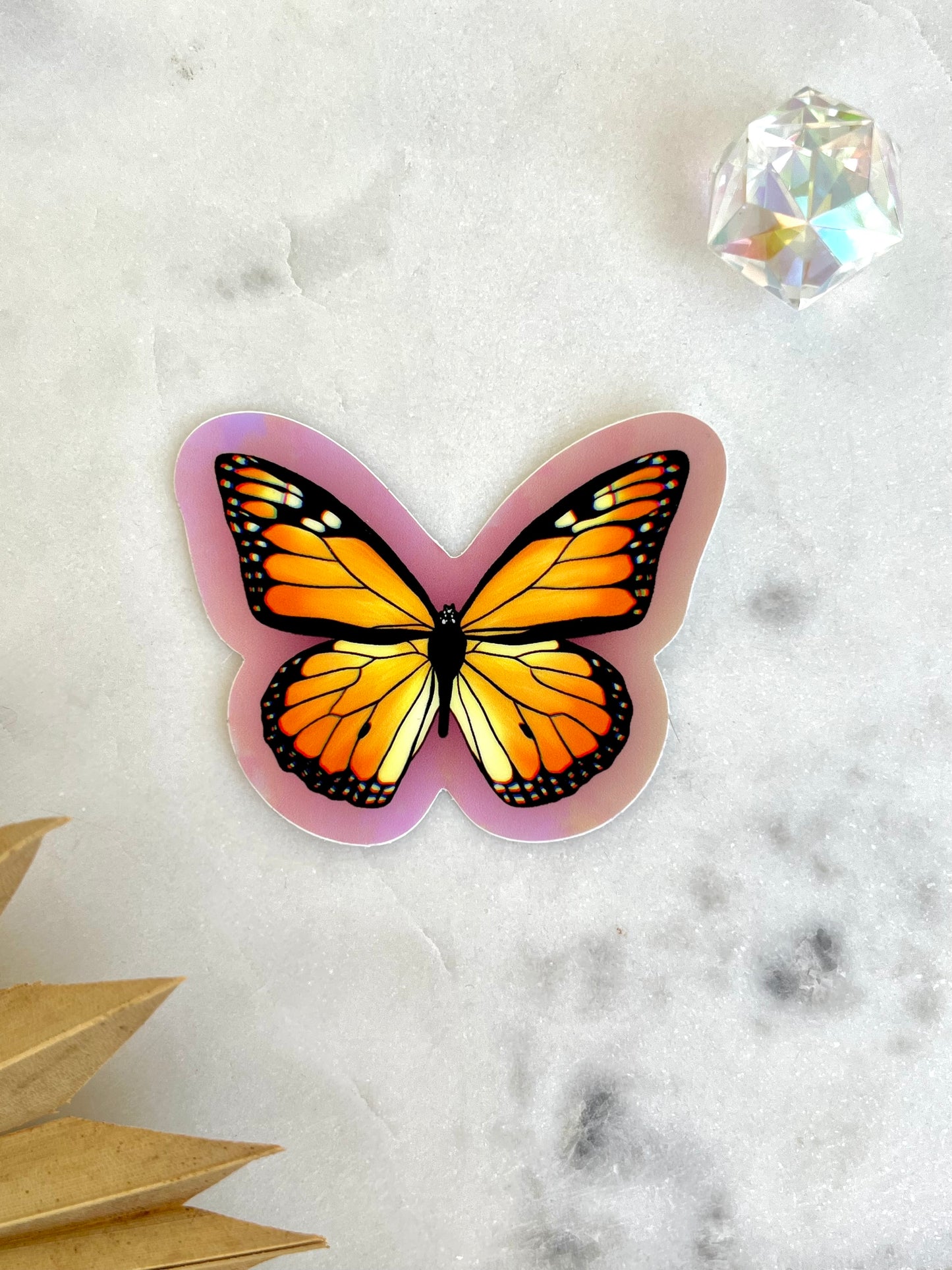 orange butterfly sticker