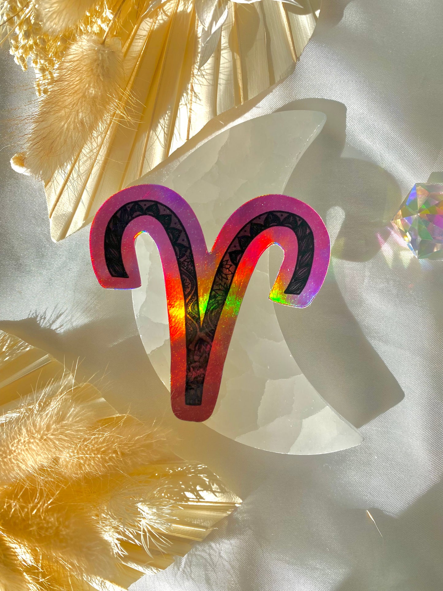 Aries holographic sticker