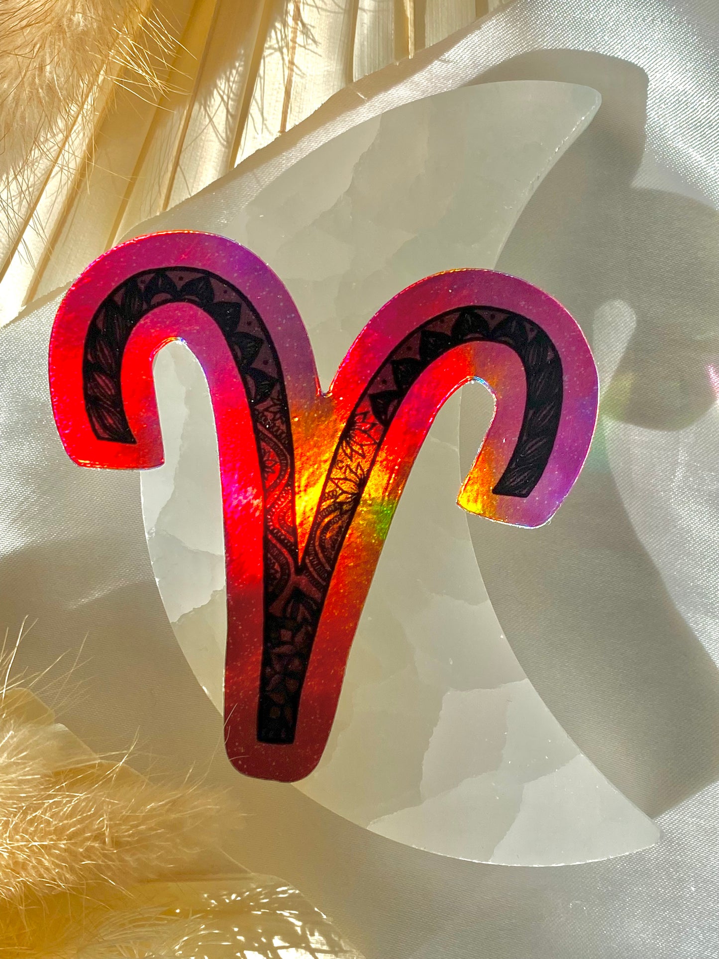 Aries holographic sticker
