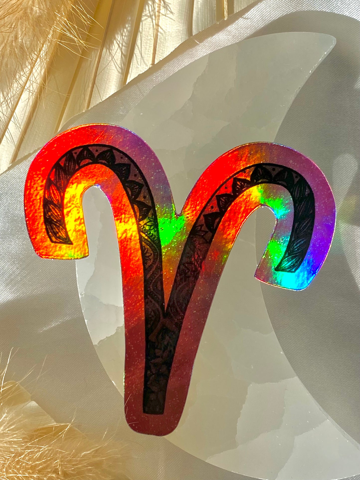 Aries holographic sticker