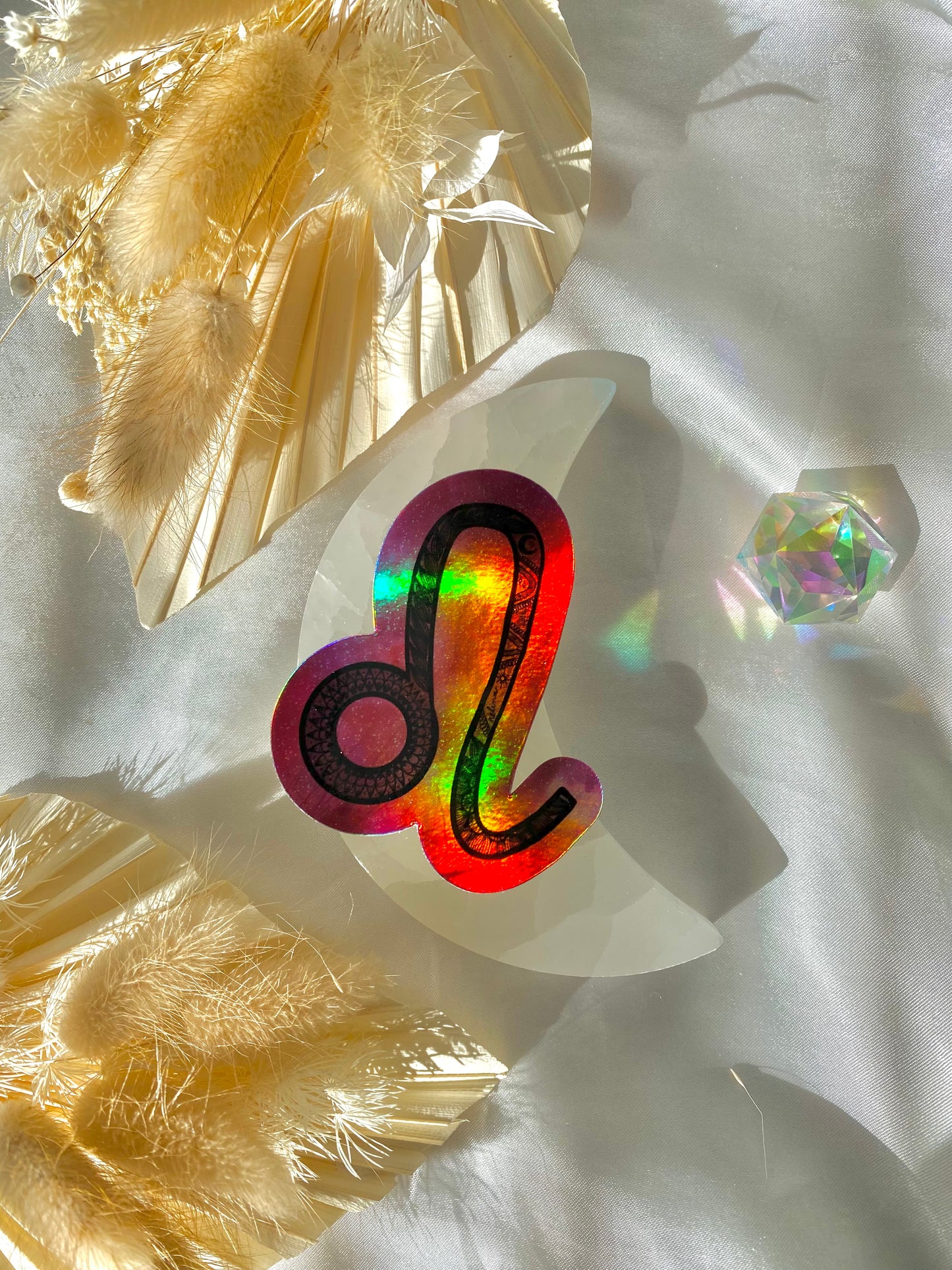 leo holographic sticker