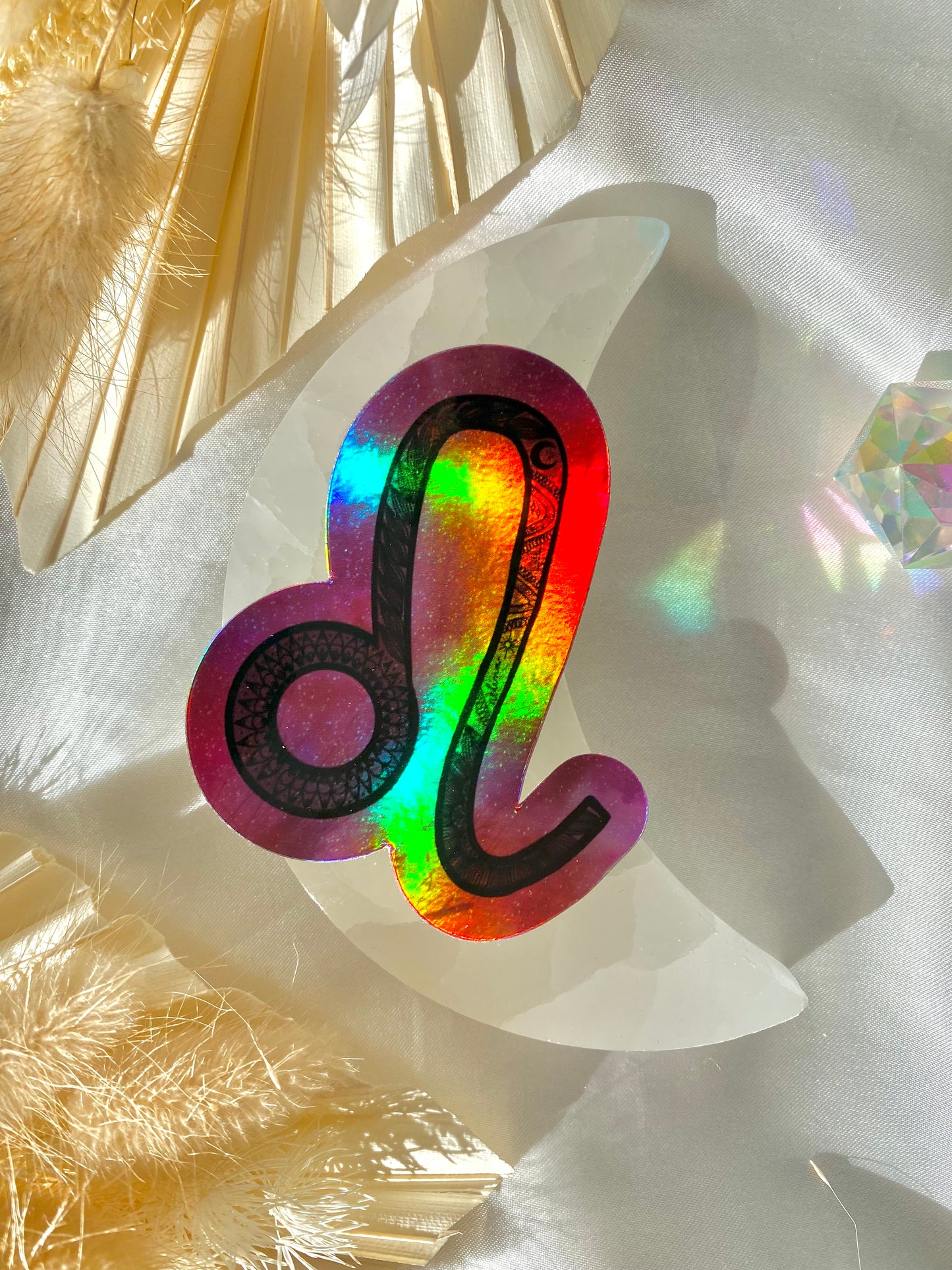leo holographic sticker