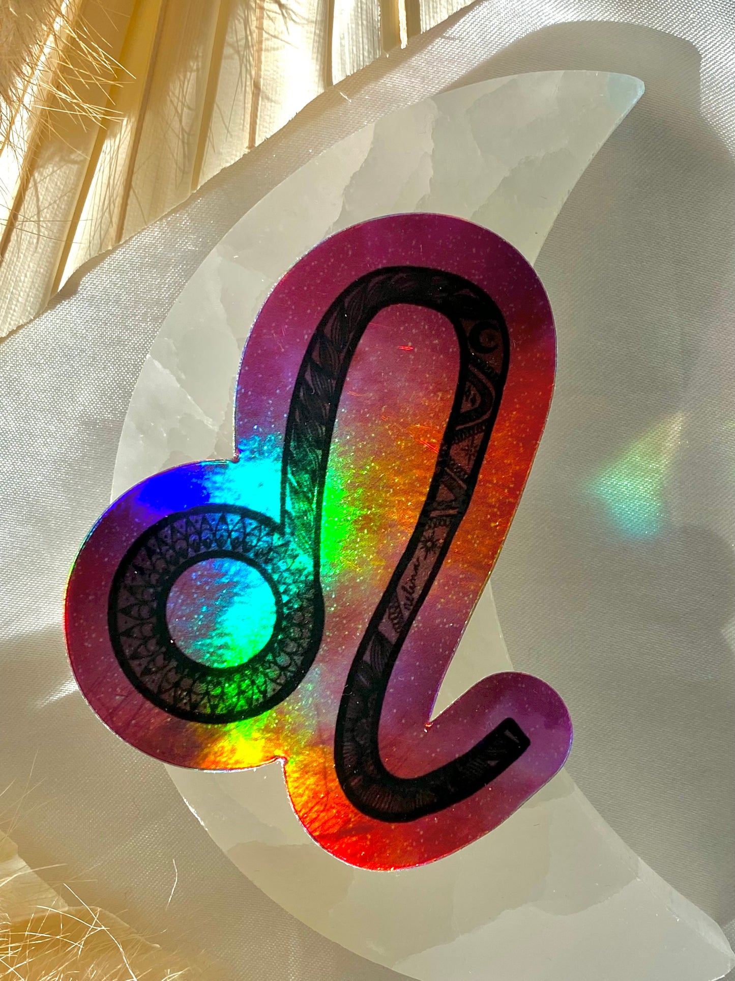 leo holographic sticker
