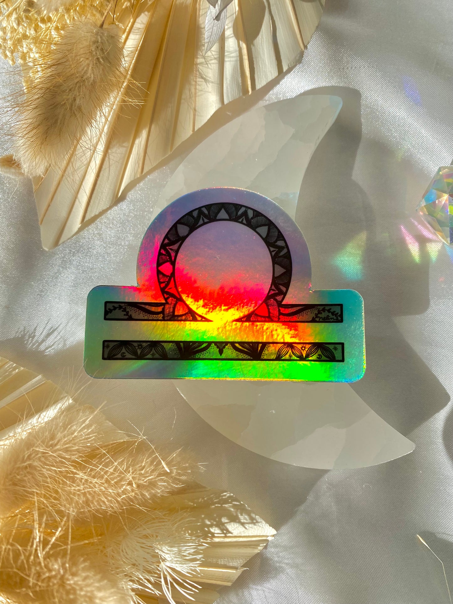 libra holographic sticker