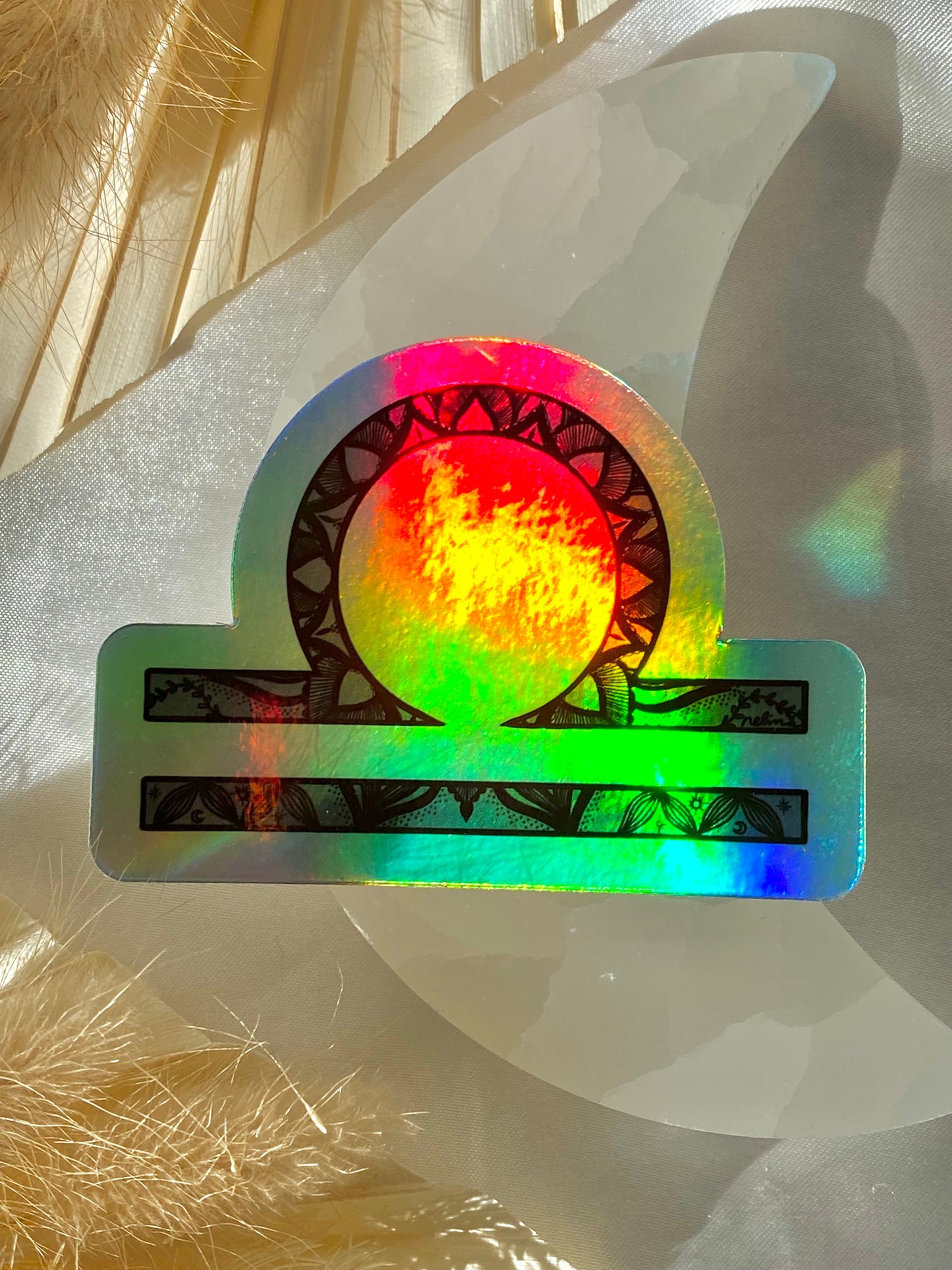 libra holographic sticker