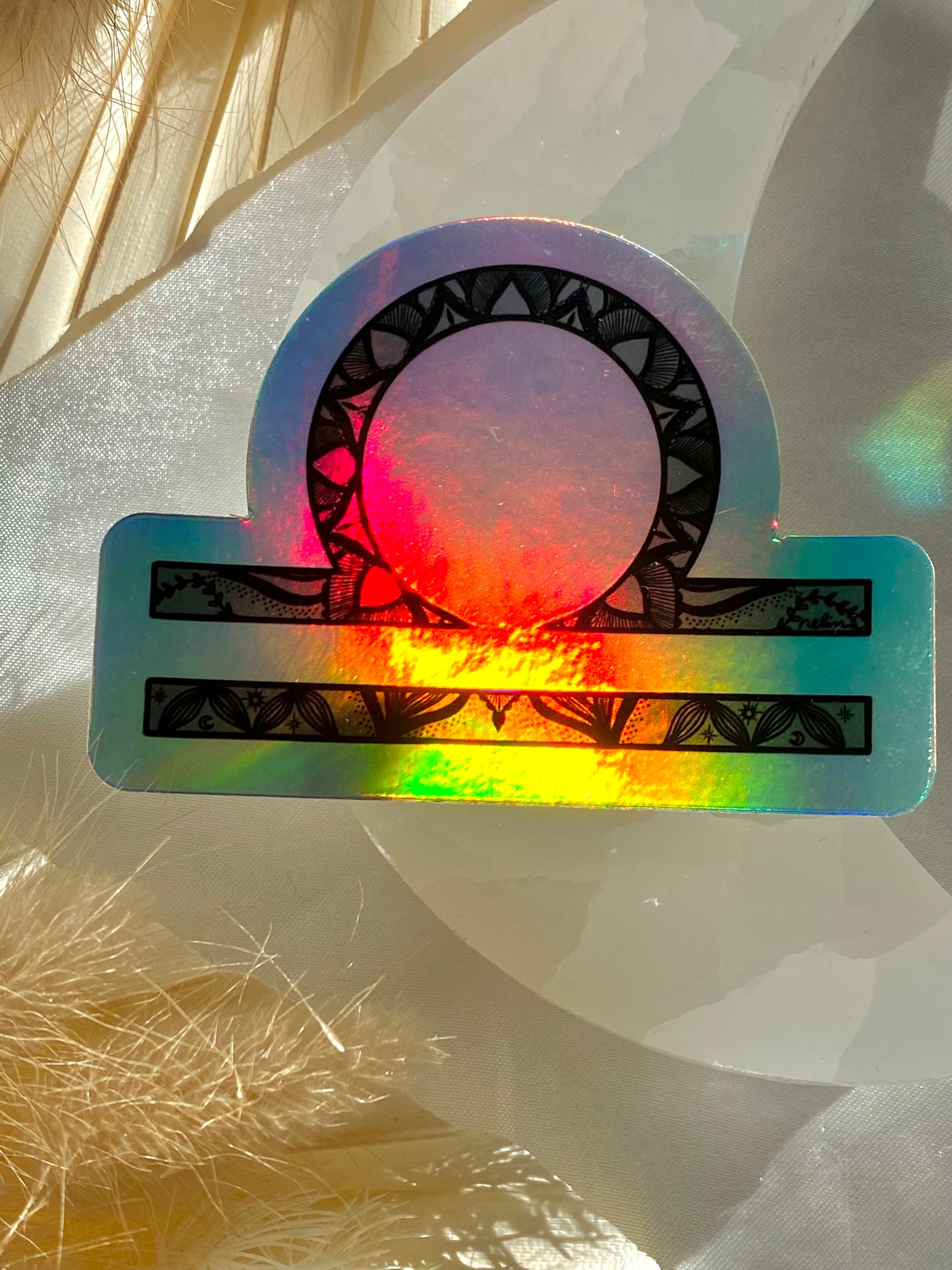 libra holographic sticker