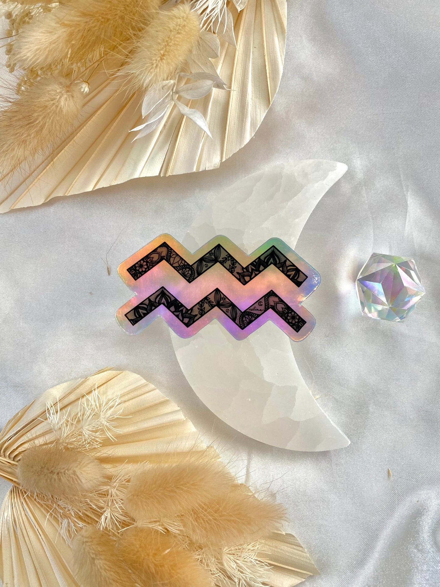 aquarius holographic sticker