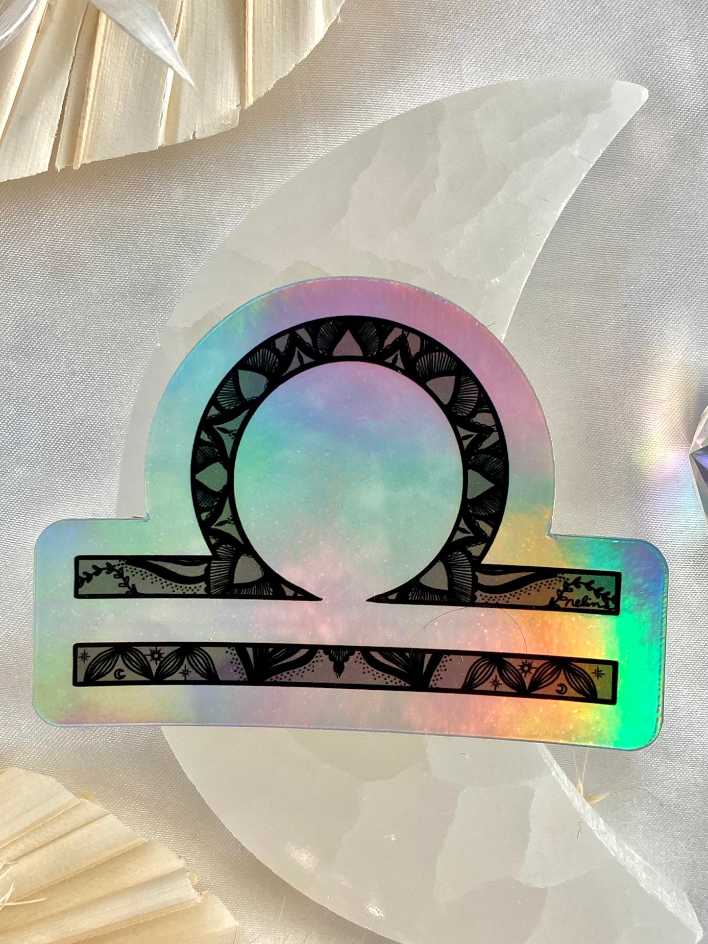 libra holographic sticker