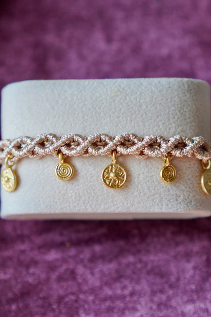 Golden Sand Macrame Bracelet 1