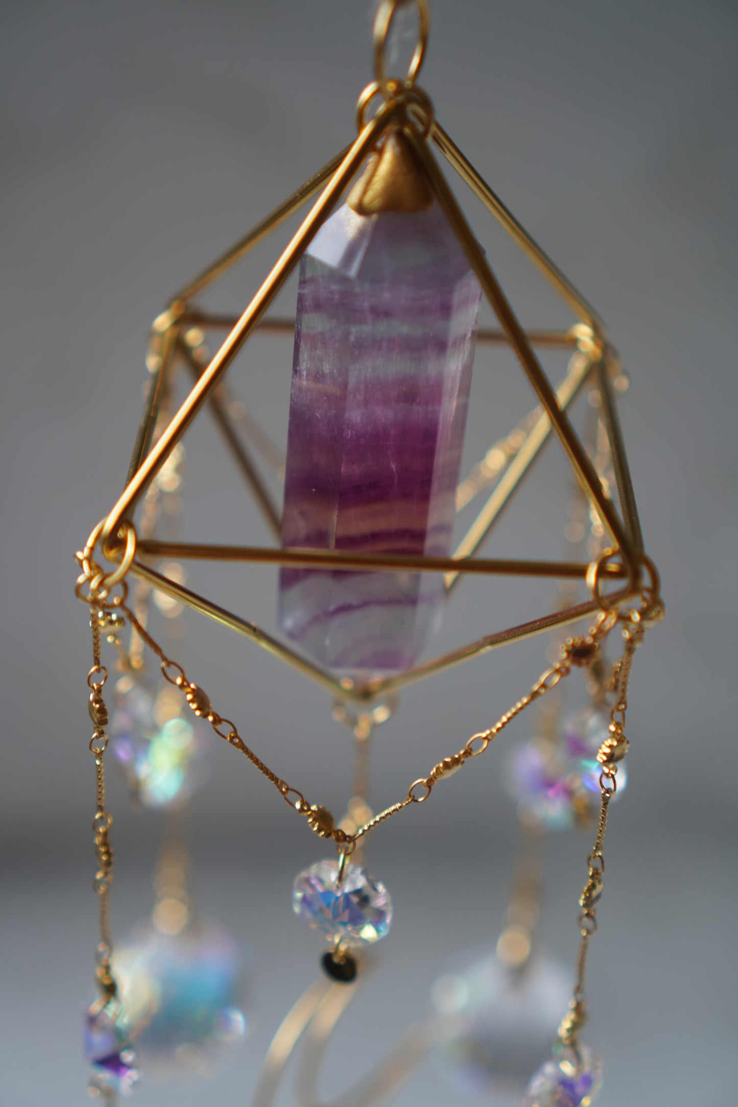 Fluorite Lune Sun Catcher