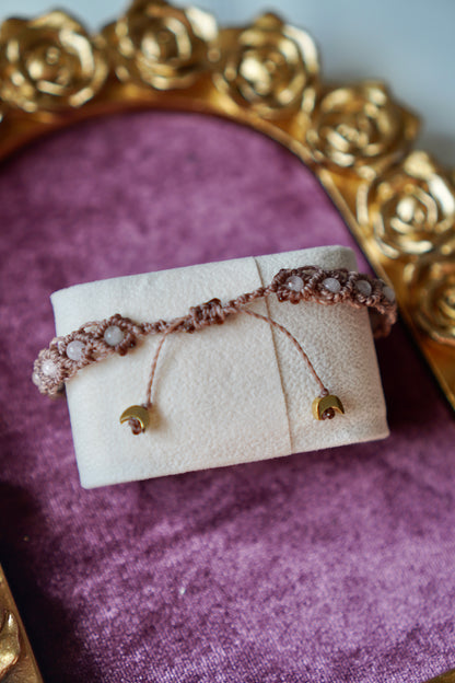 Cocoa Macrame Anklet 1 (Small)