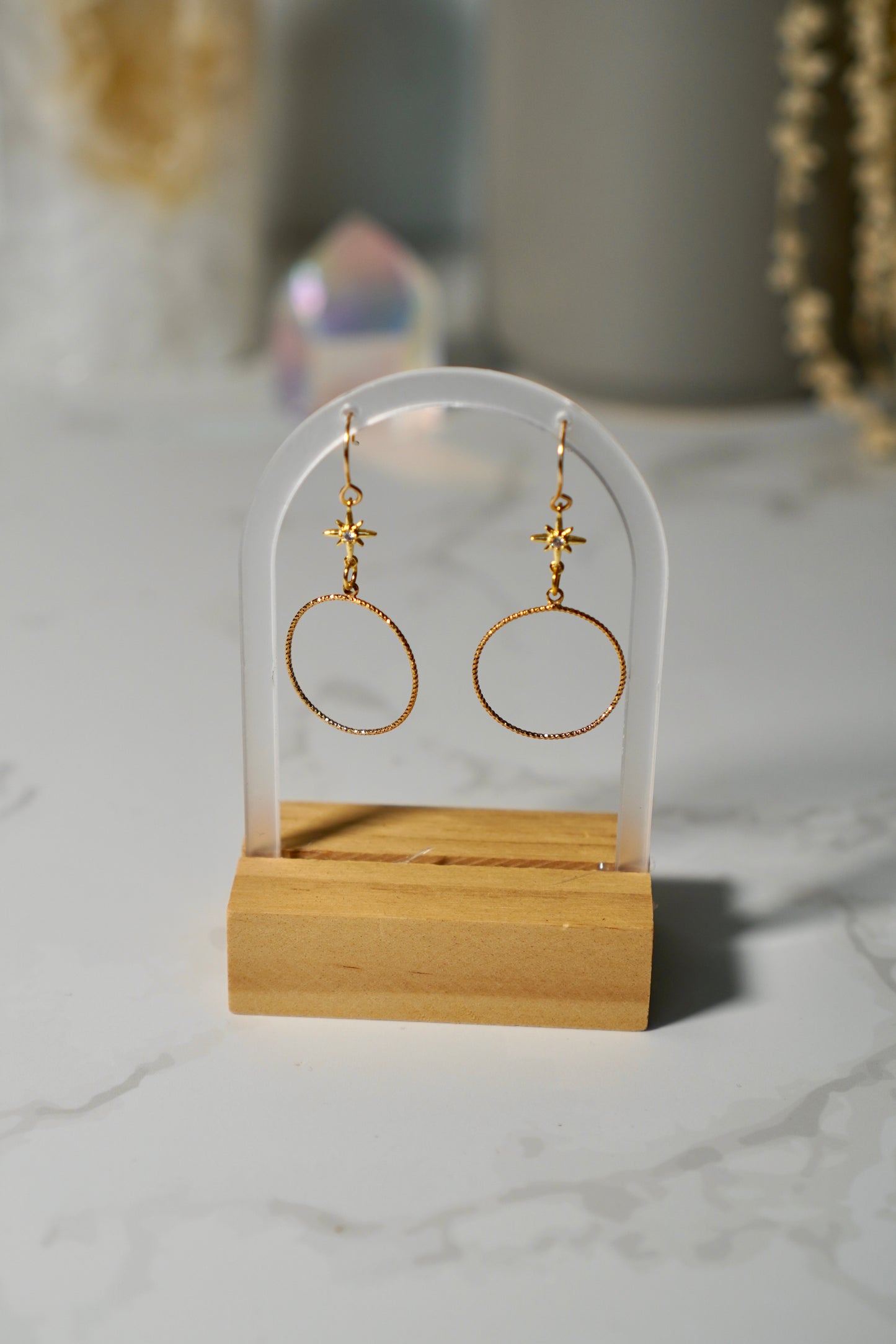 Dainty Star Hoop Earrings