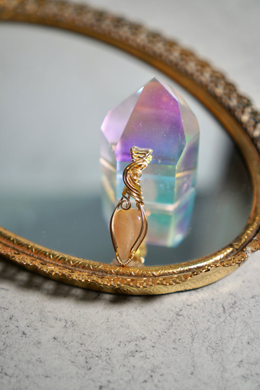 Peach Moonstone Pendant