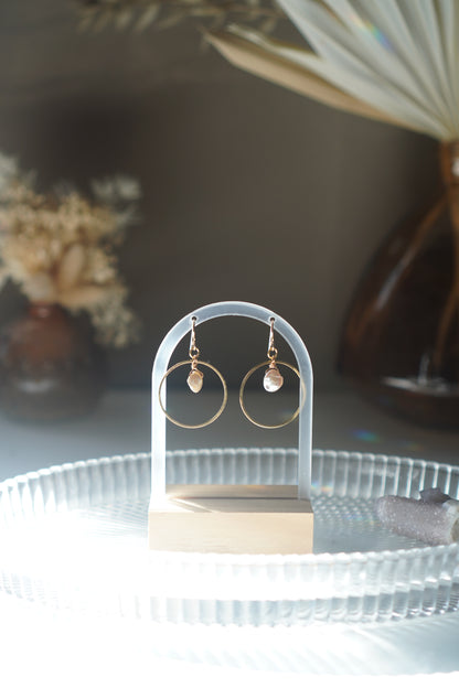 Jane freshwater pearl hoops