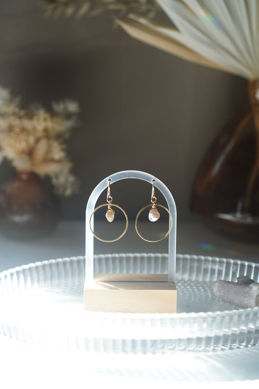 Jane freshwater pearl hoops