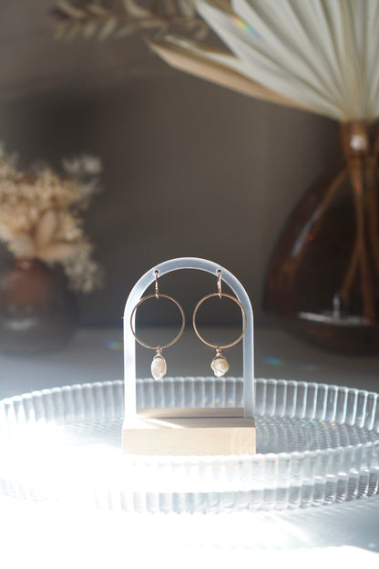 Jane freshwater pearl hoops