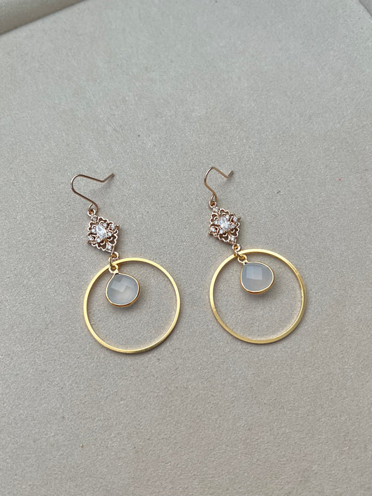White Chalcedony Earrings