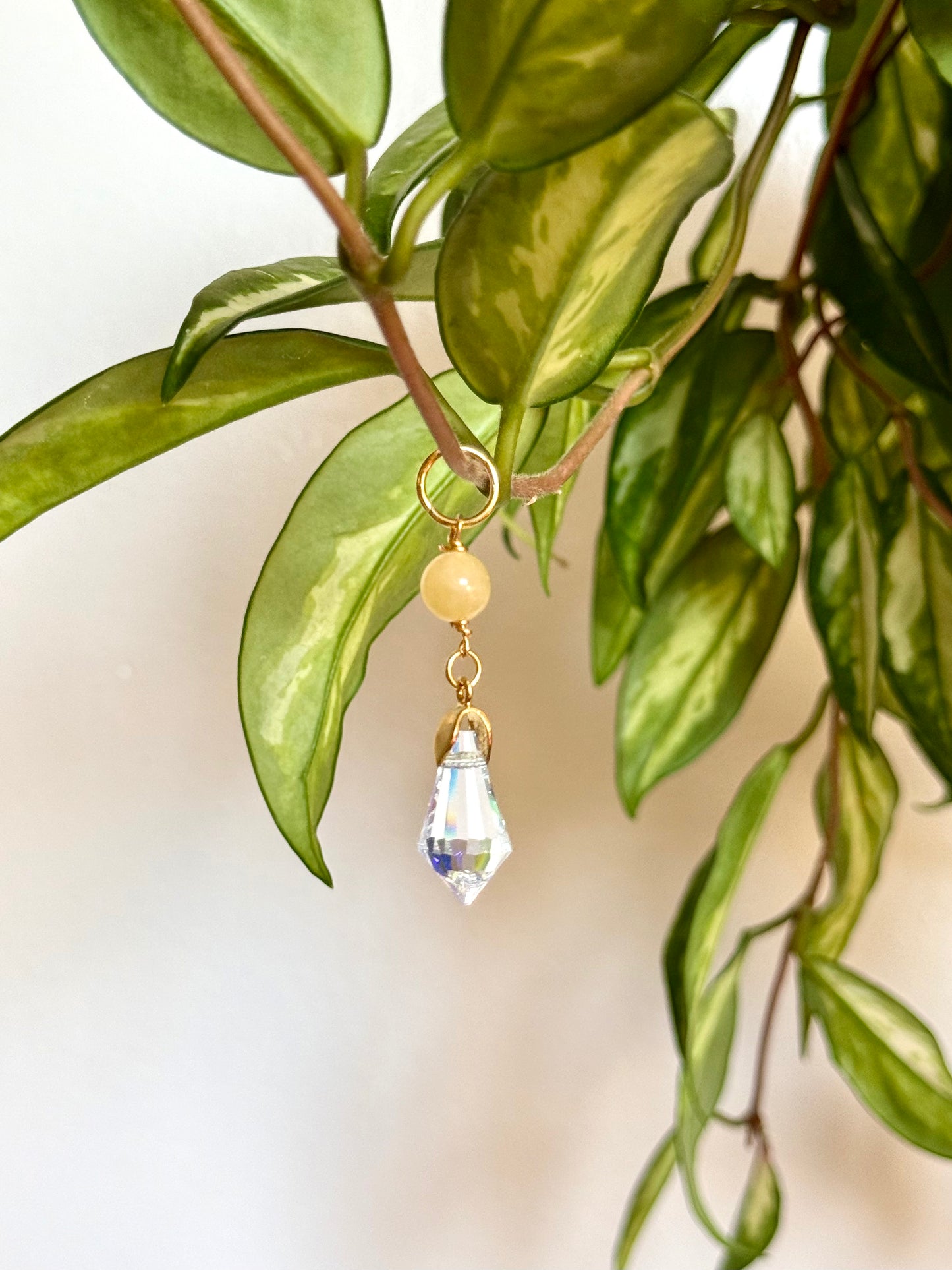 Plant Vine Charm | Honey Calcite