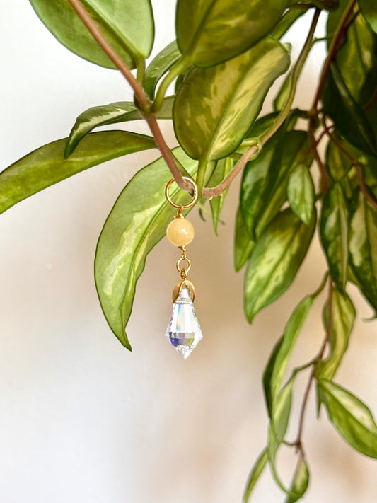 Plant Vine Charm | Honey Calcite
