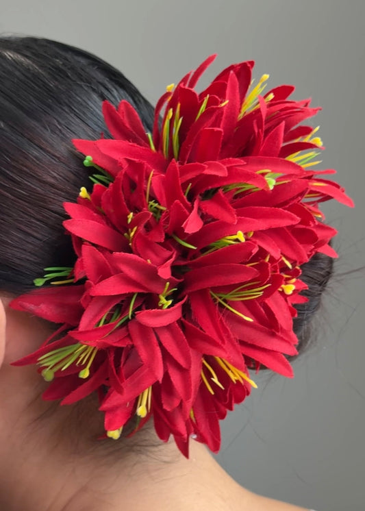red spider lily flower clip