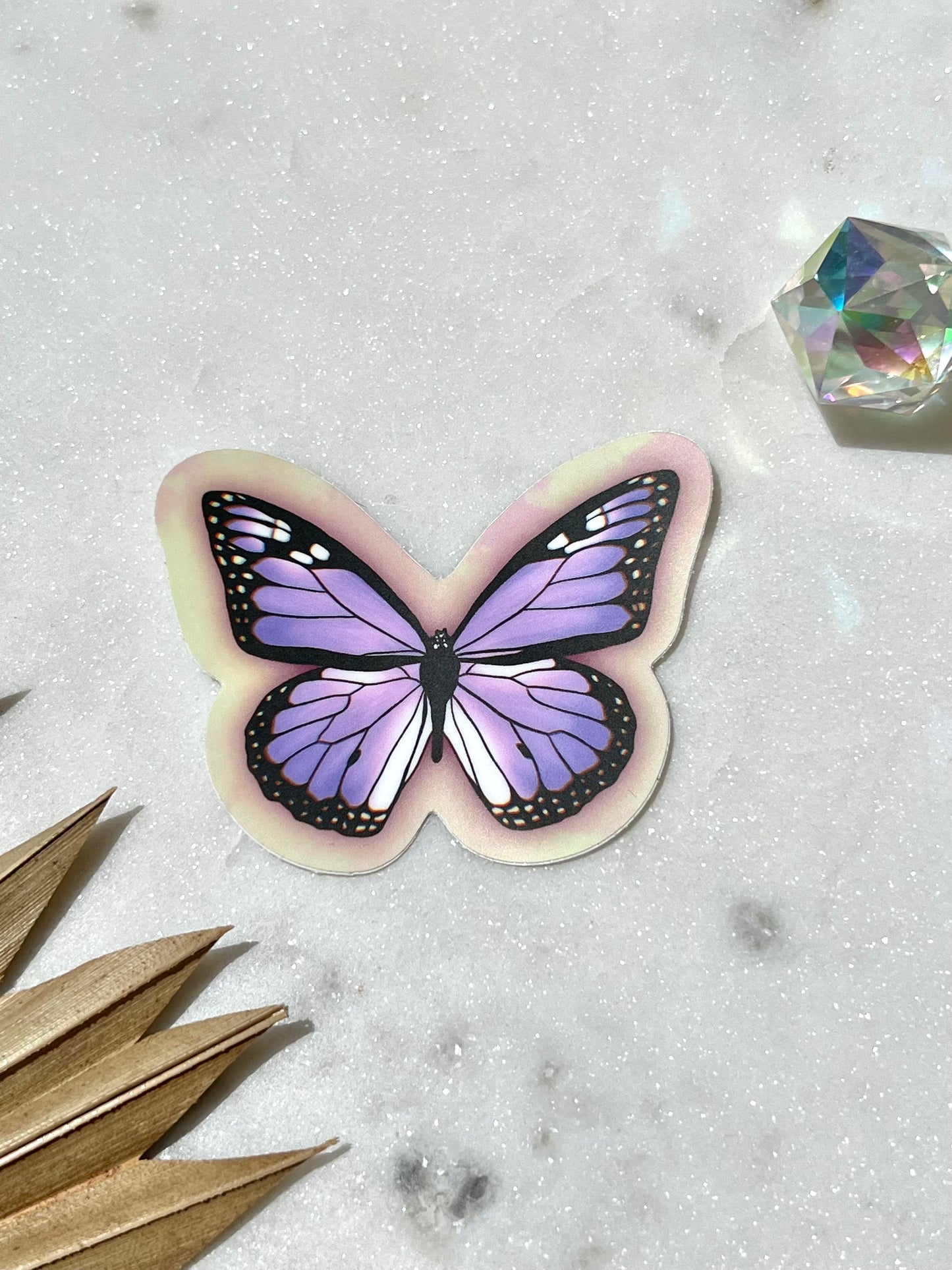 purple butterfly sticker