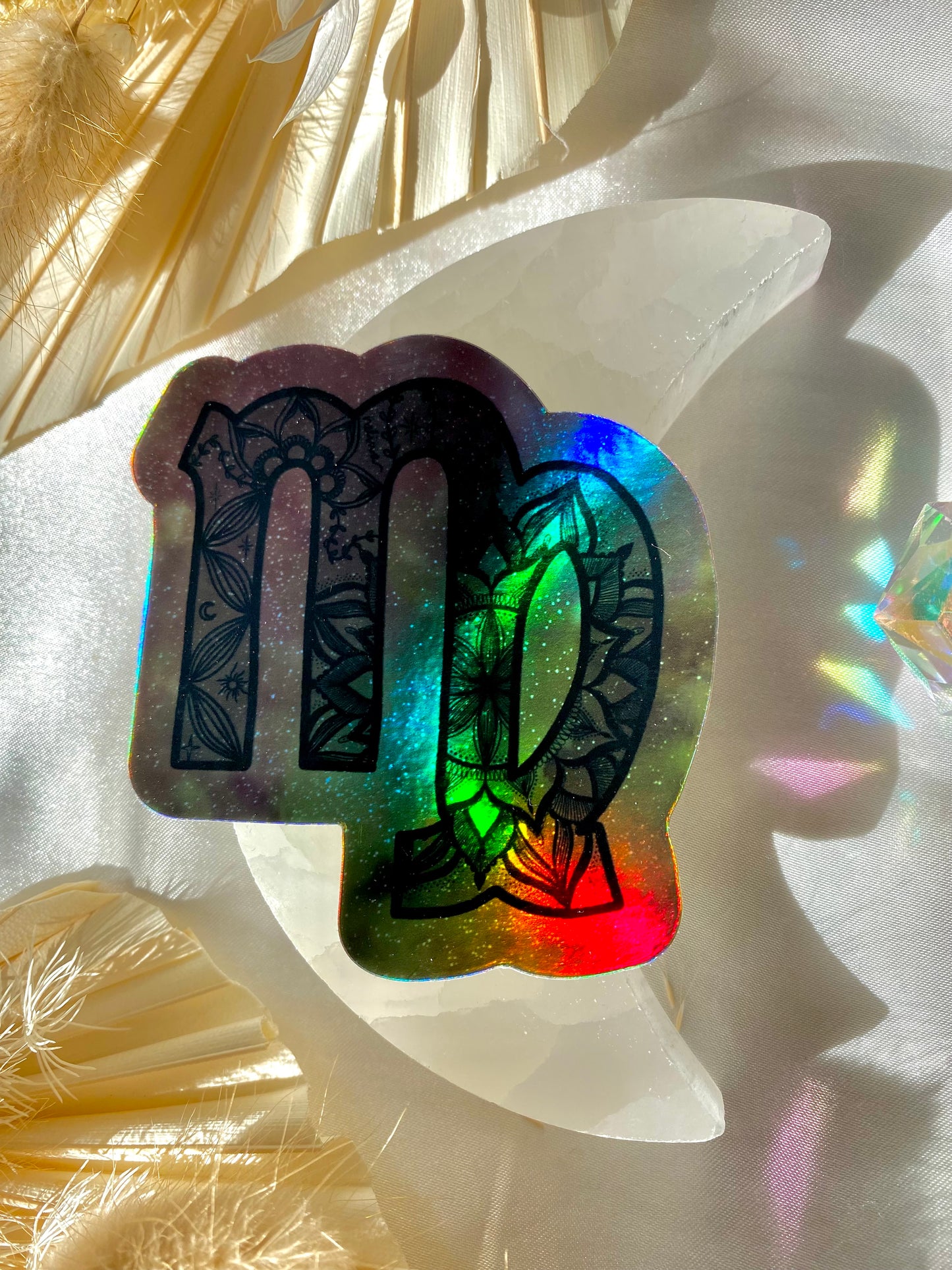 virgo holographic sticker