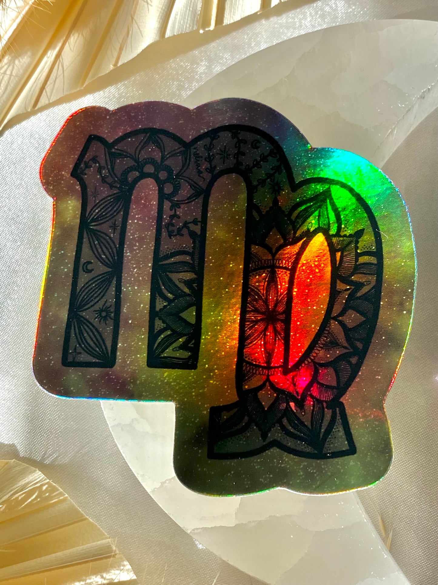 virgo holographic sticker