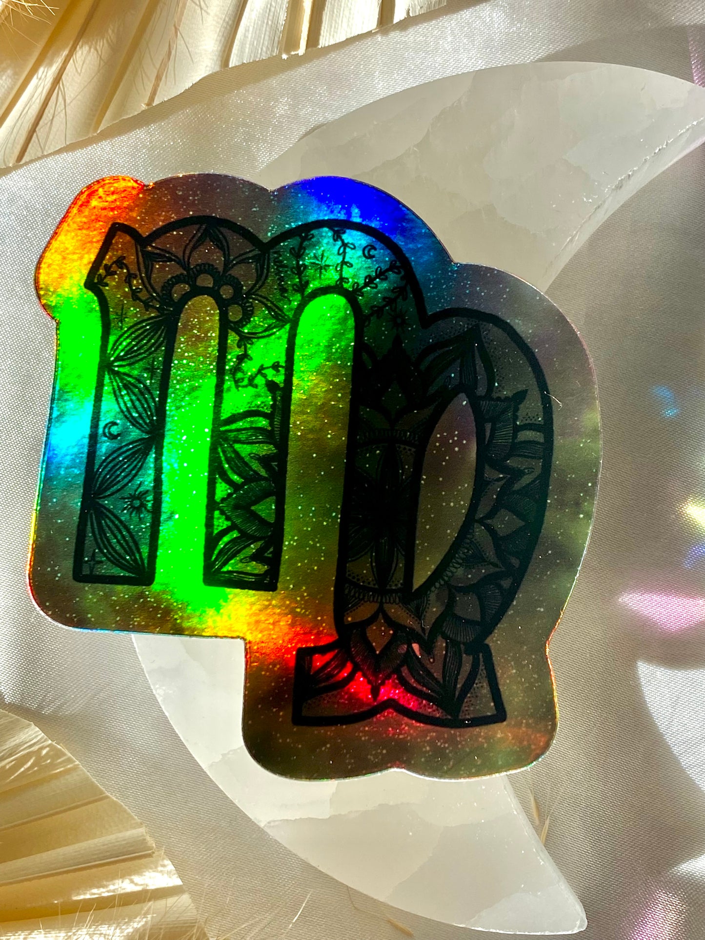 virgo holographic sticker