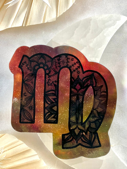 virgo holographic sticker