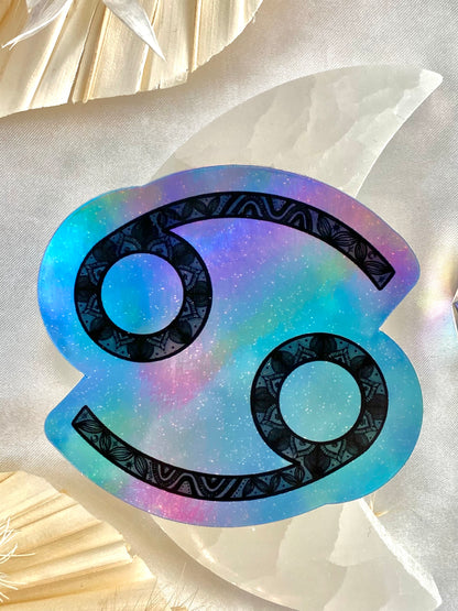 cancer holographic sticker